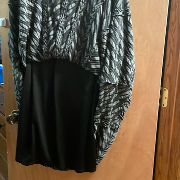 Signature by Robbie B black and gray zebra prints midi dress GUC size 1X - Picture 8 of 8